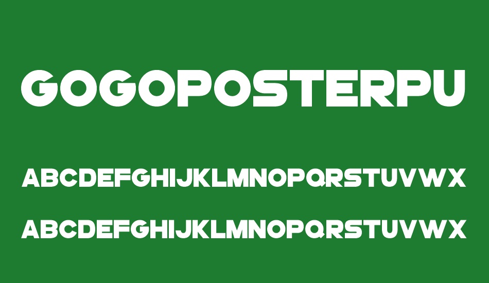 GoGoPosterPunch font