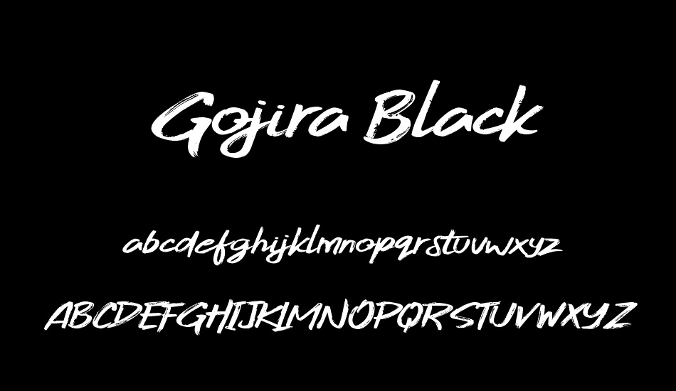 Gojira Black font