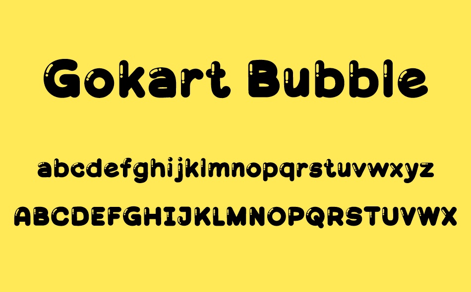 Gokart Bubble font