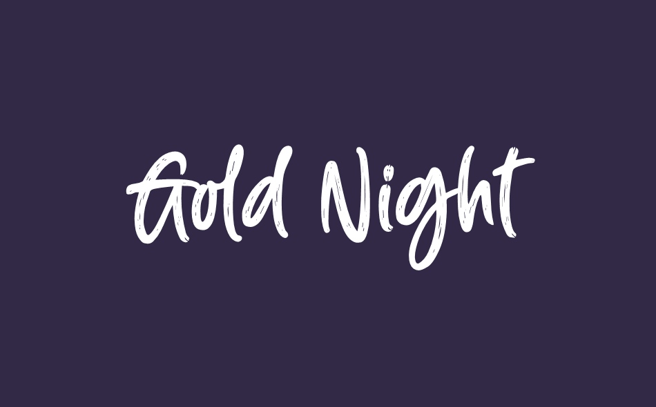 Gold Night font big