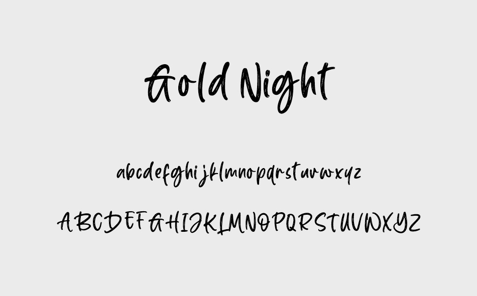 Gold Night font