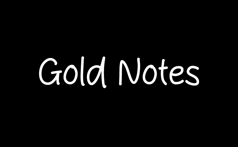 Gold Notes font big