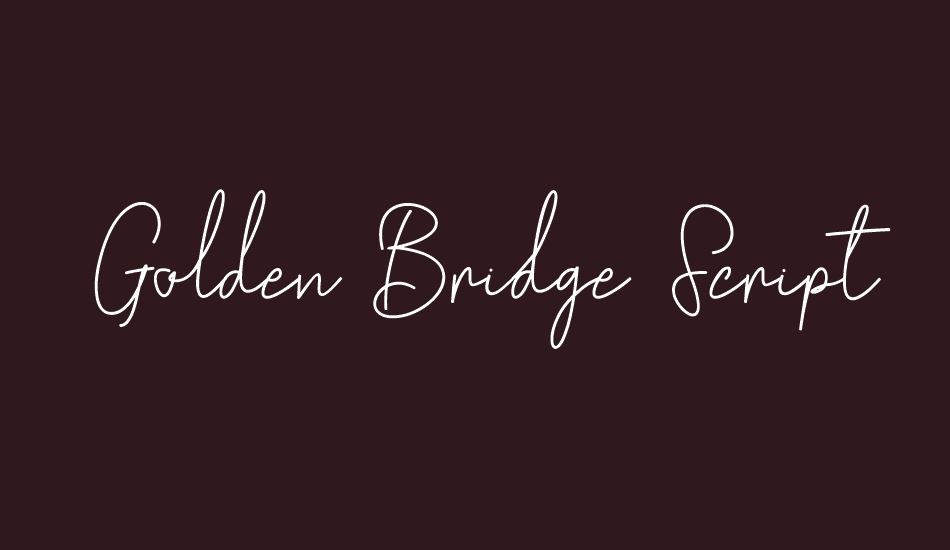 Golden Bridge Script font big