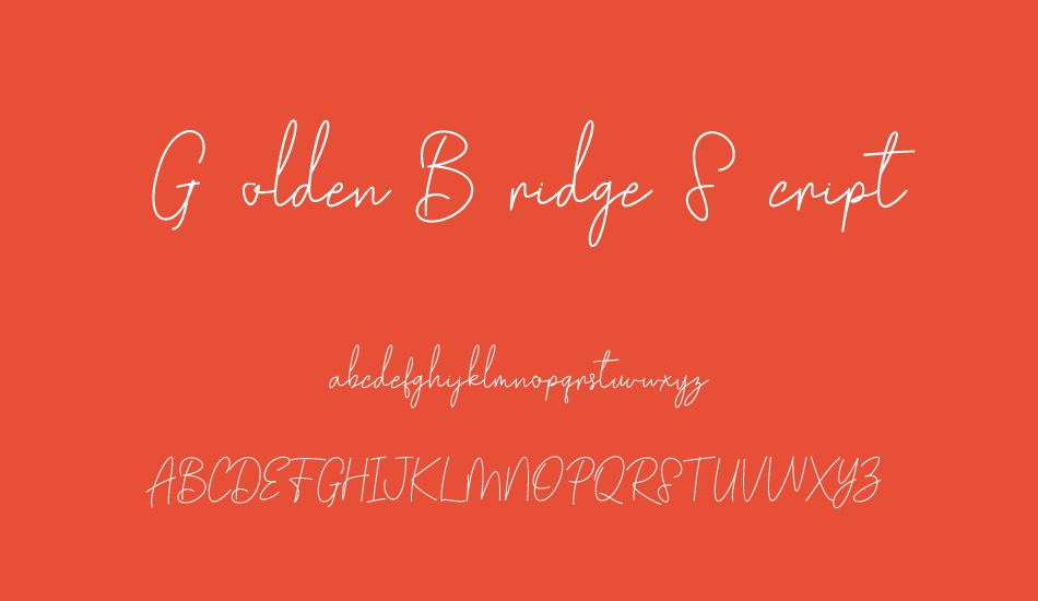 Golden Bridge Script font