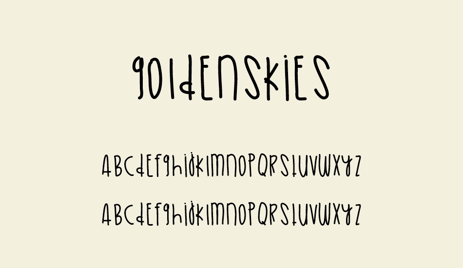 GoldenSkies font