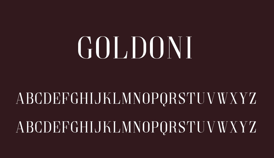 Goldoni font