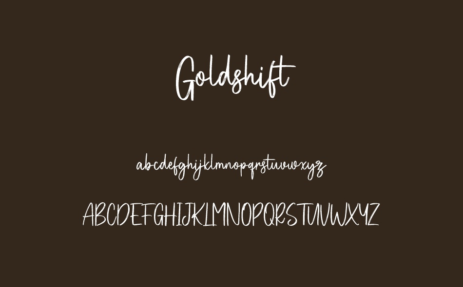 Goldshift font