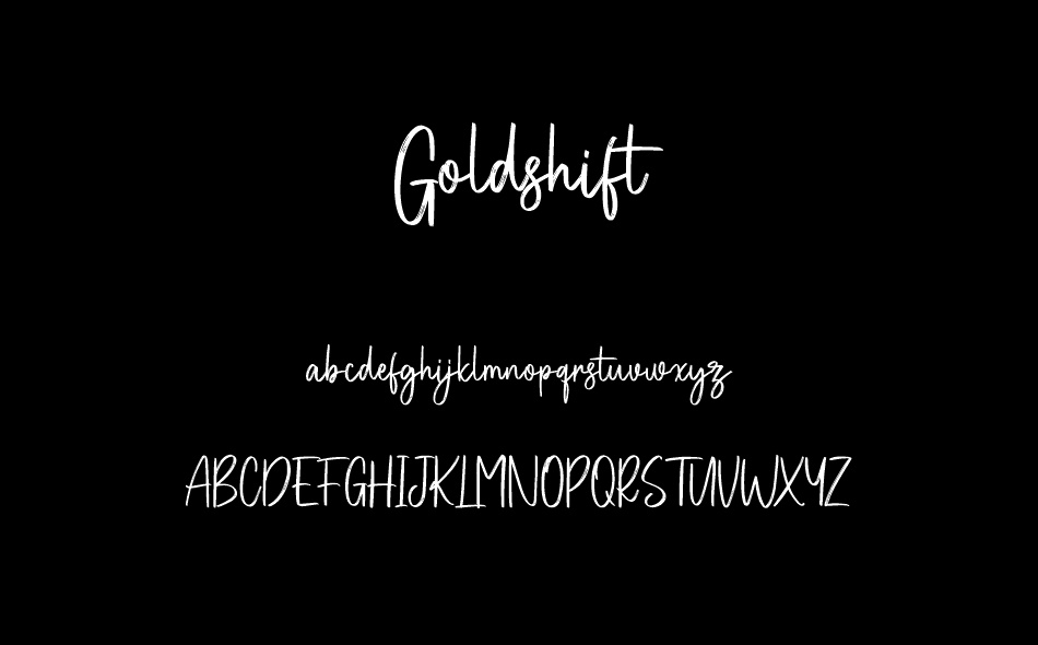 Goldshift font