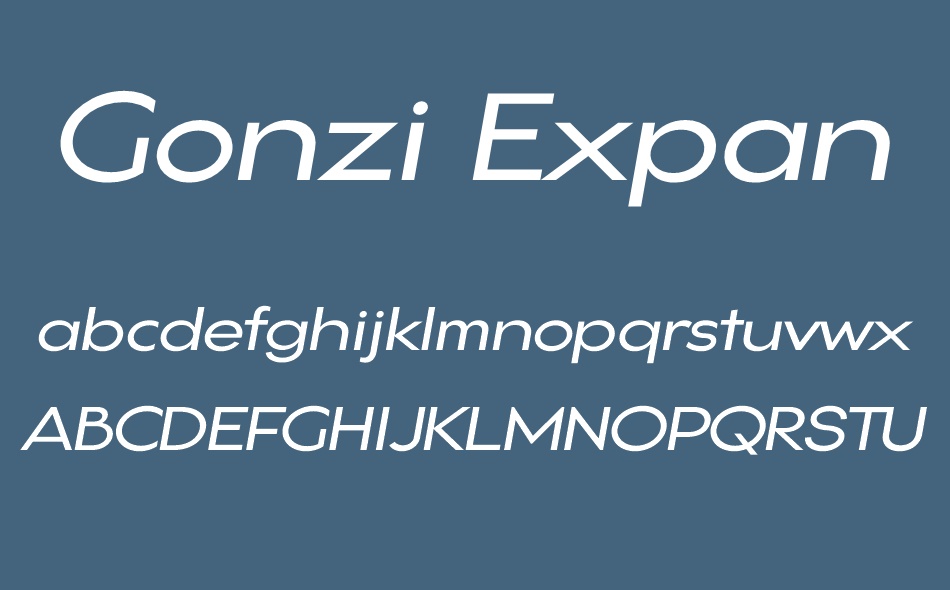 Gonzi Expanded font