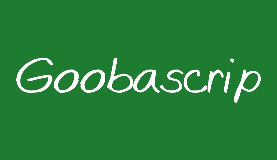 Goobascript font big