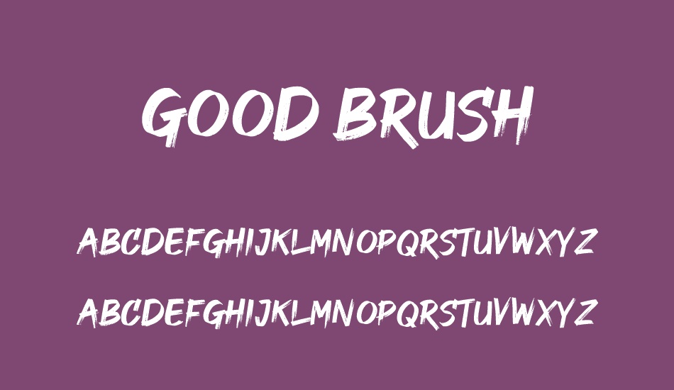 good-brush font