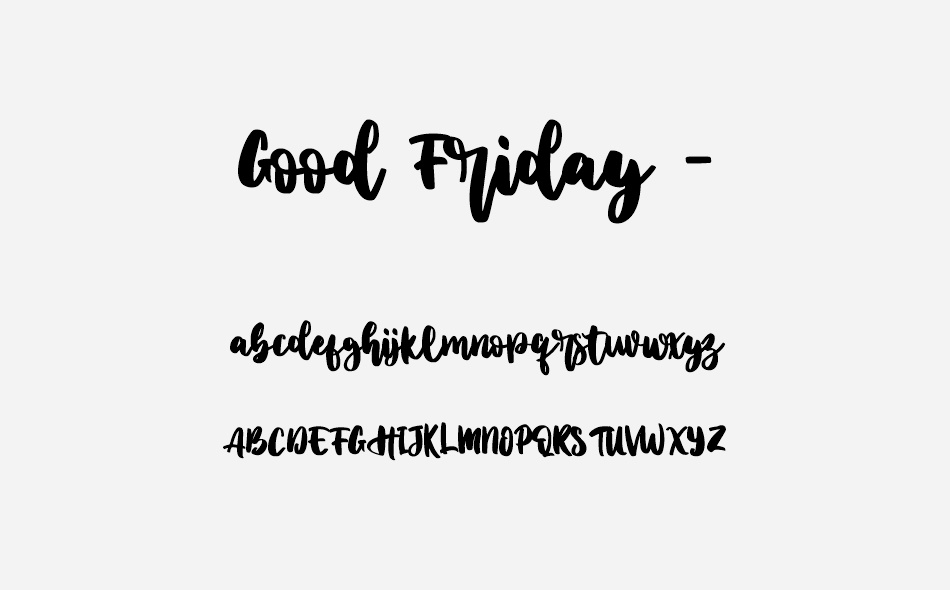 Good Friday font