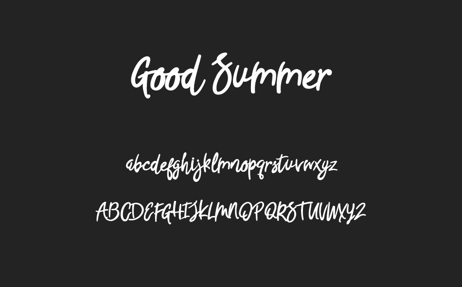 Good Summer font