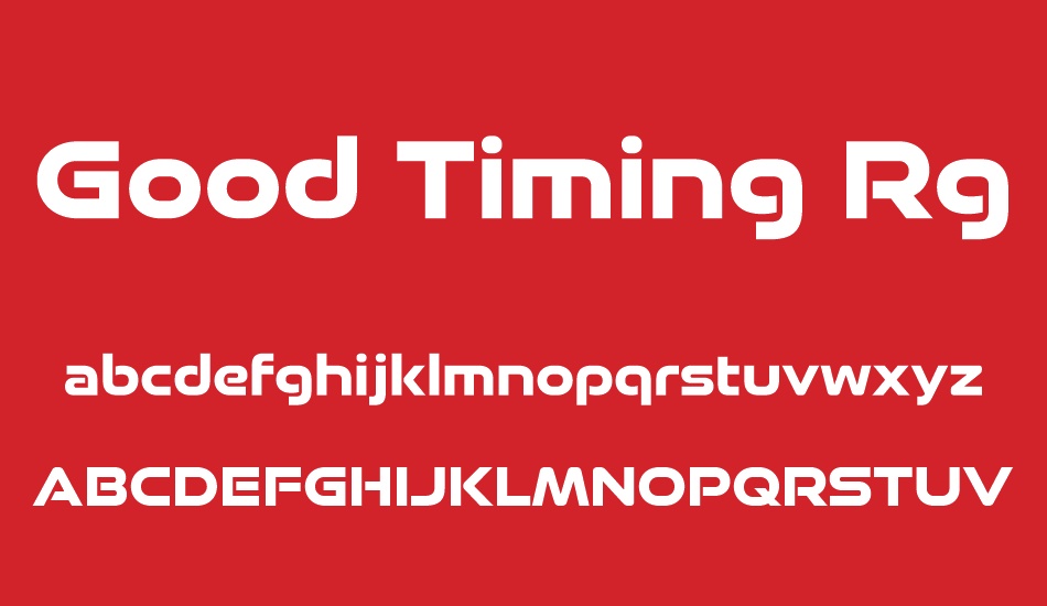 Good Timing Rg font