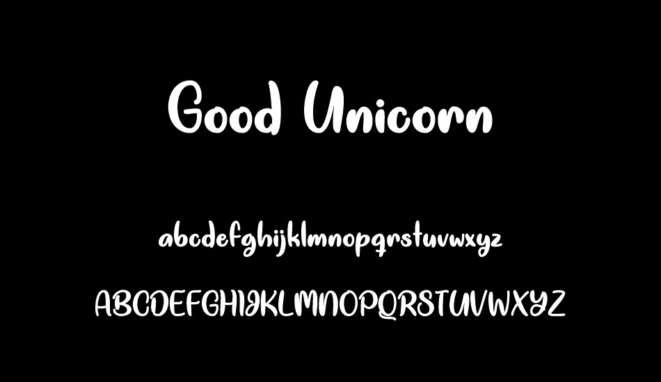 Good Unicorn font