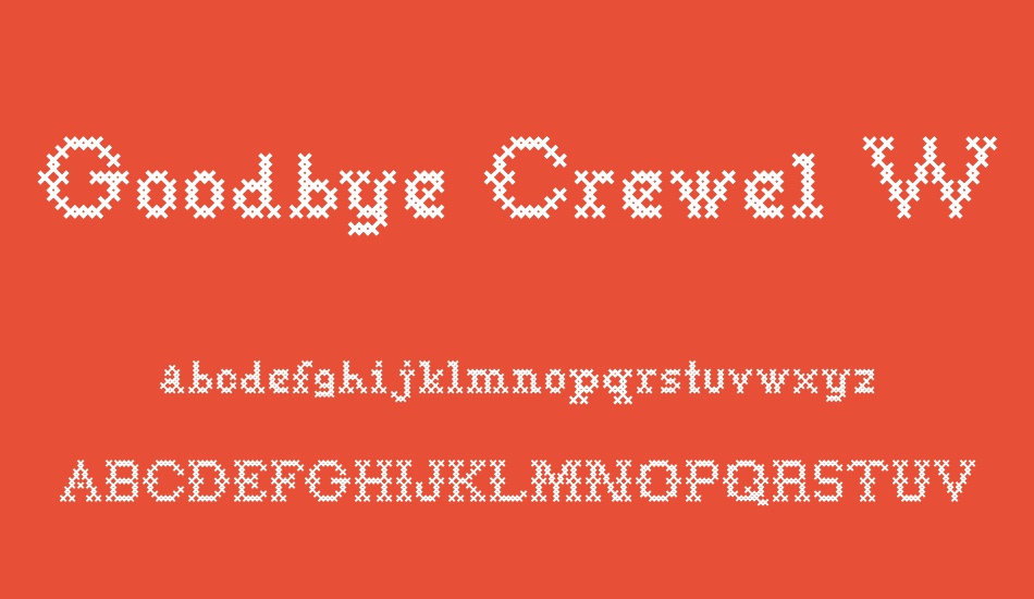 Goodbye Crewel World NF font