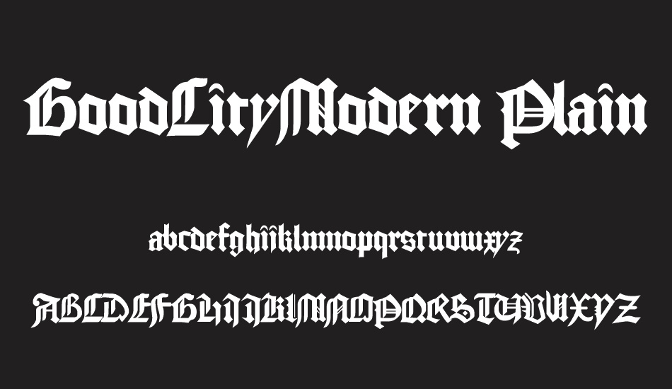 GoodCityModern Plain font