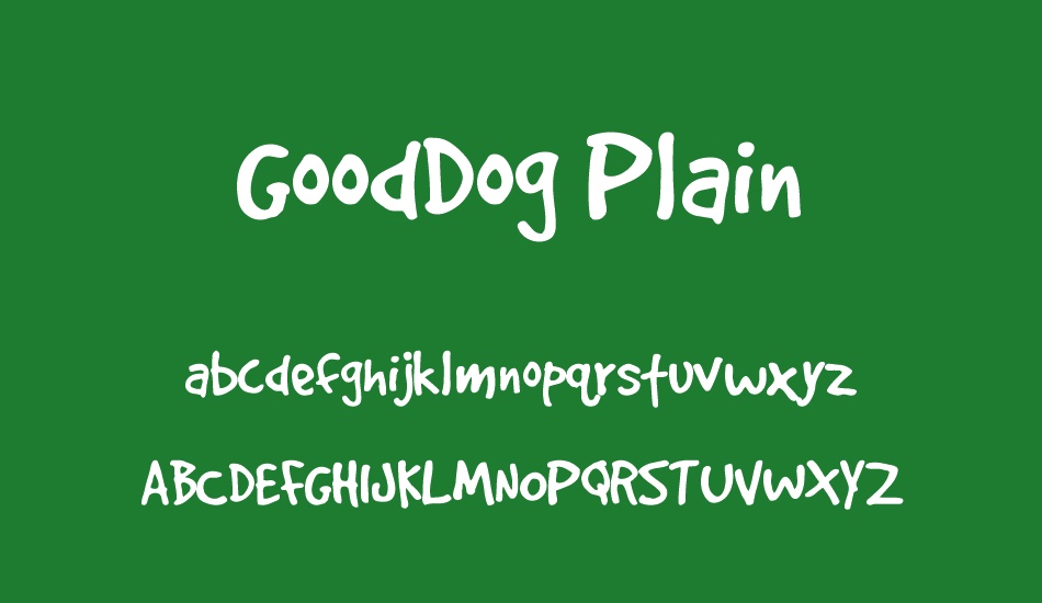 GoodDog Plain font
