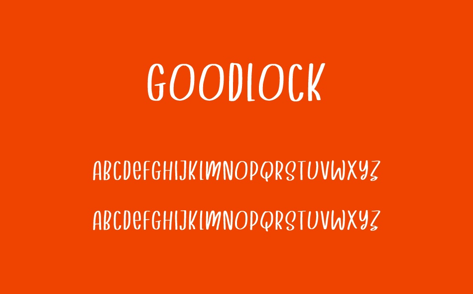 Goodlock font