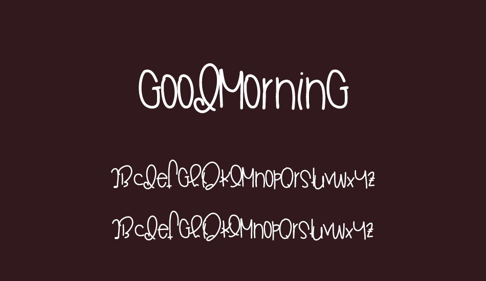 GoodMorning font