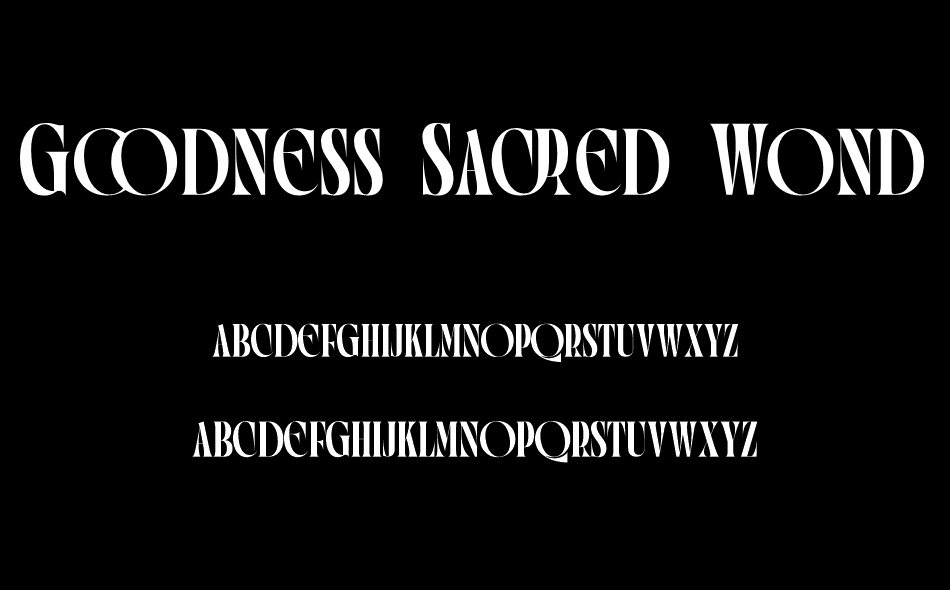 Goodness Sacred Wonder font