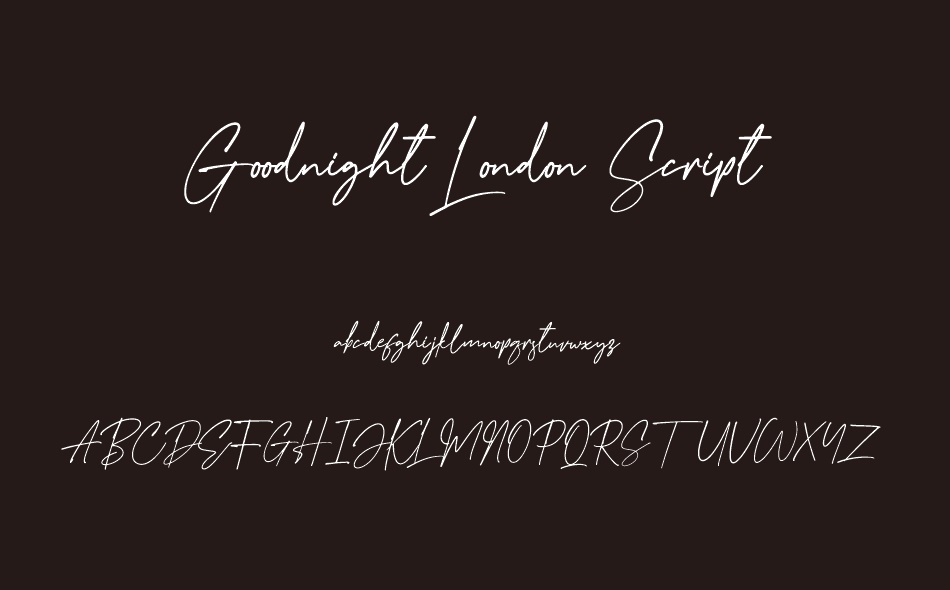 Goodnight London Sans font