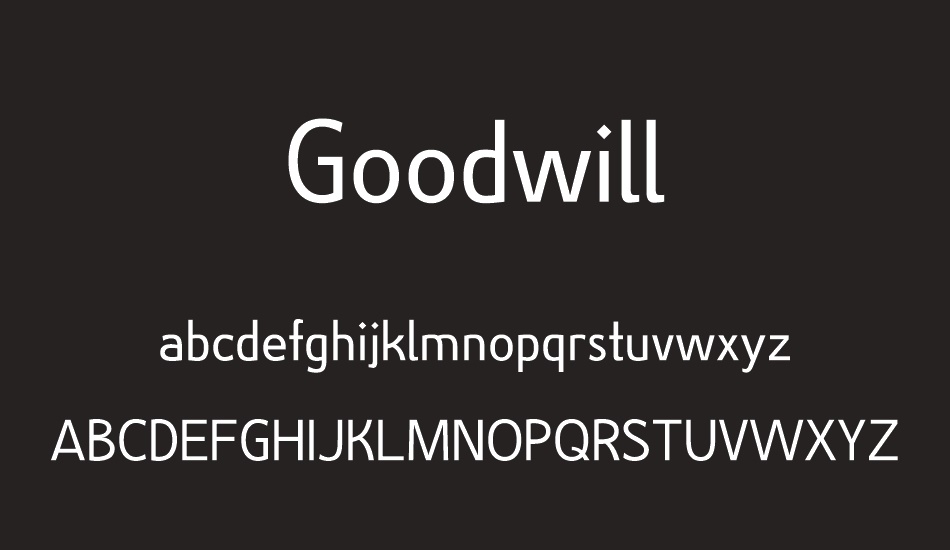 Goodwill font