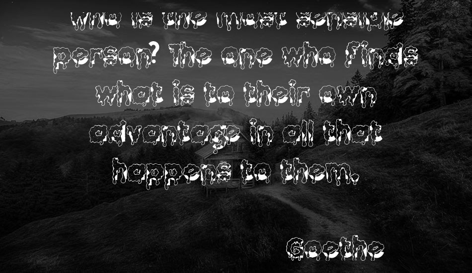 GooeyDrippySticky font text