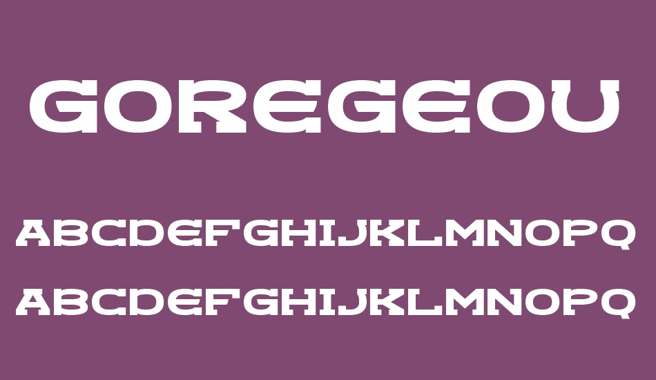 Goregeous font