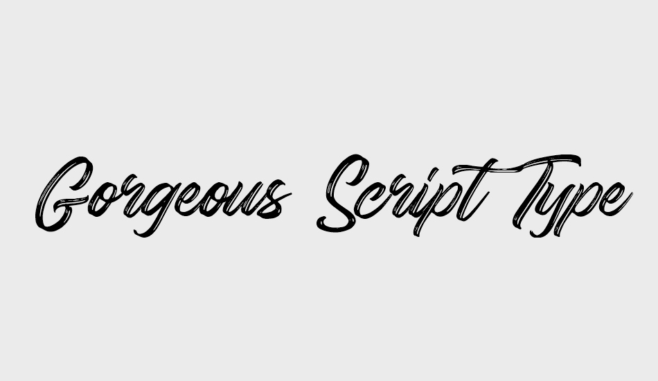 Gorgeous Script Typeface font big