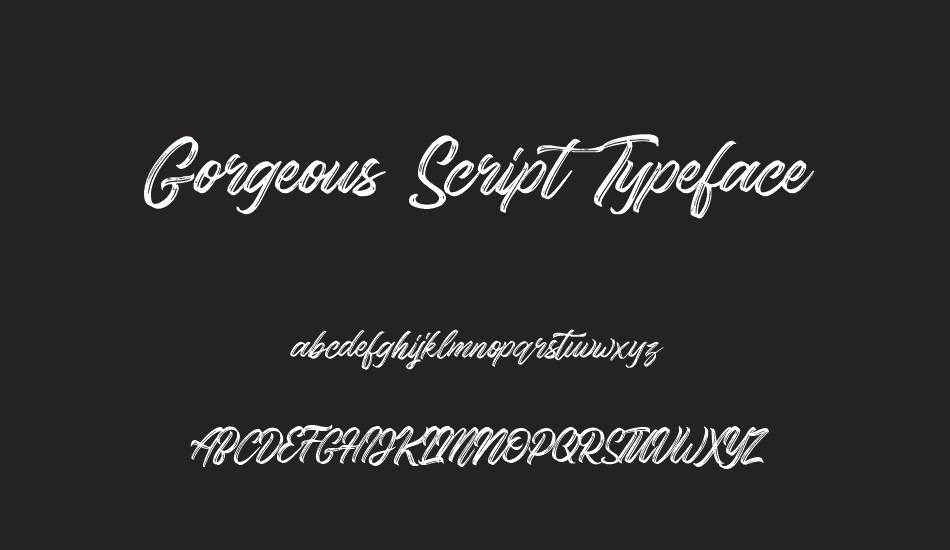 Gorgeous Script Typeface font