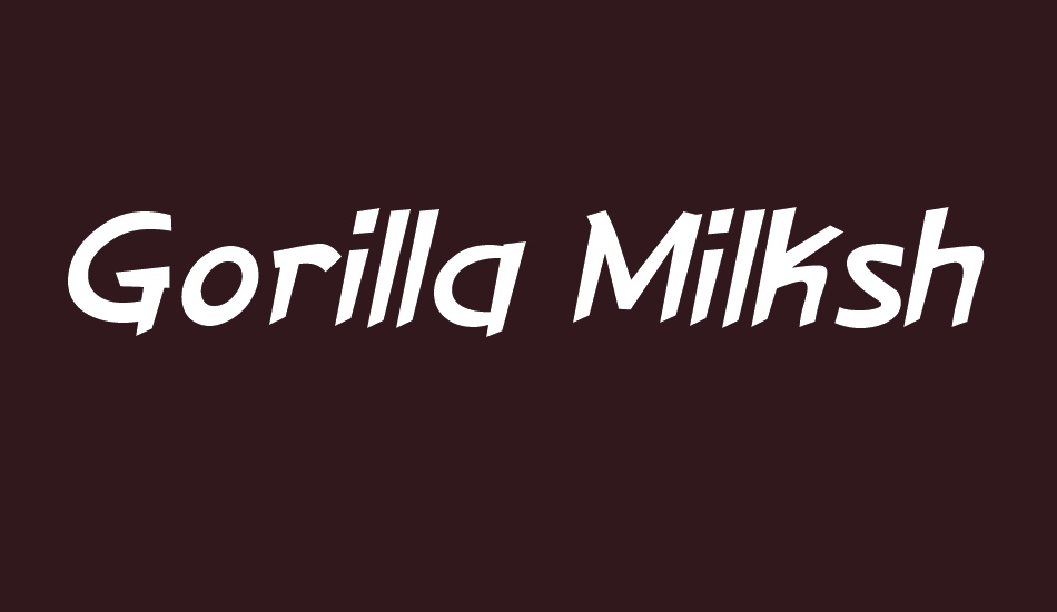 Gorilla Milkshake font big