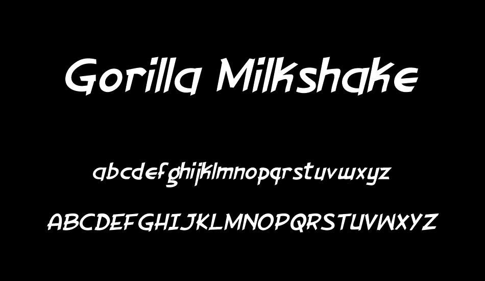 Gorilla Milkshake font