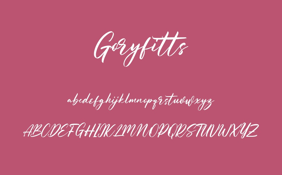 Goryfitts font