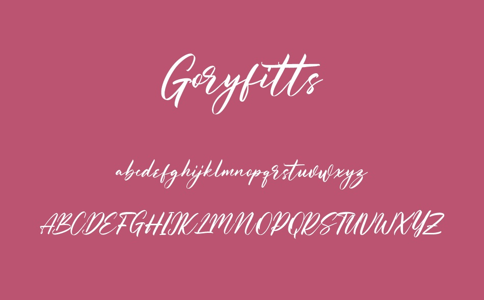 Goryfitts font