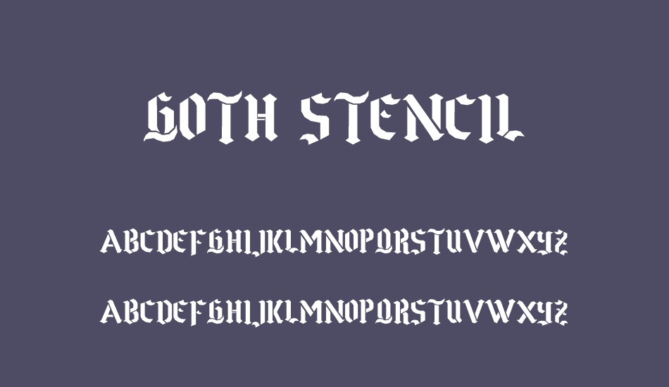 Goth Stencil font