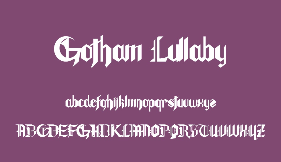 Gotham Lullaby font