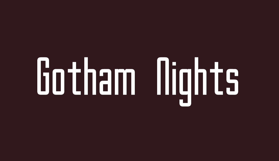 Gotham Nights font big
