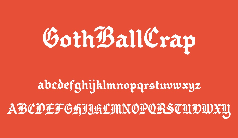 GothBallCrap font