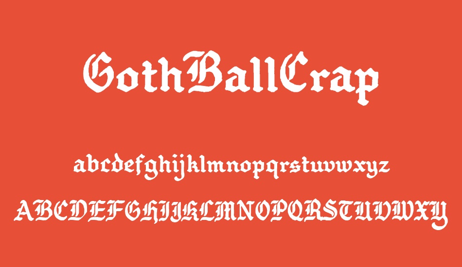 GothBallCrap font