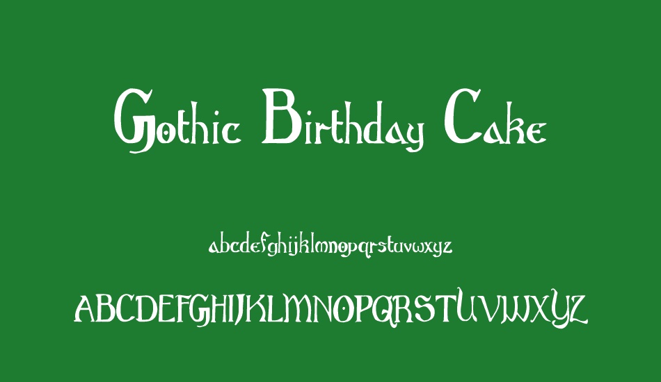 Gothic Birthday Cake font