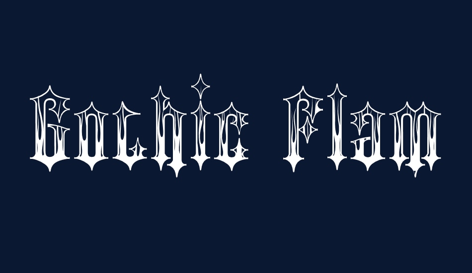 Gothic Flames font big