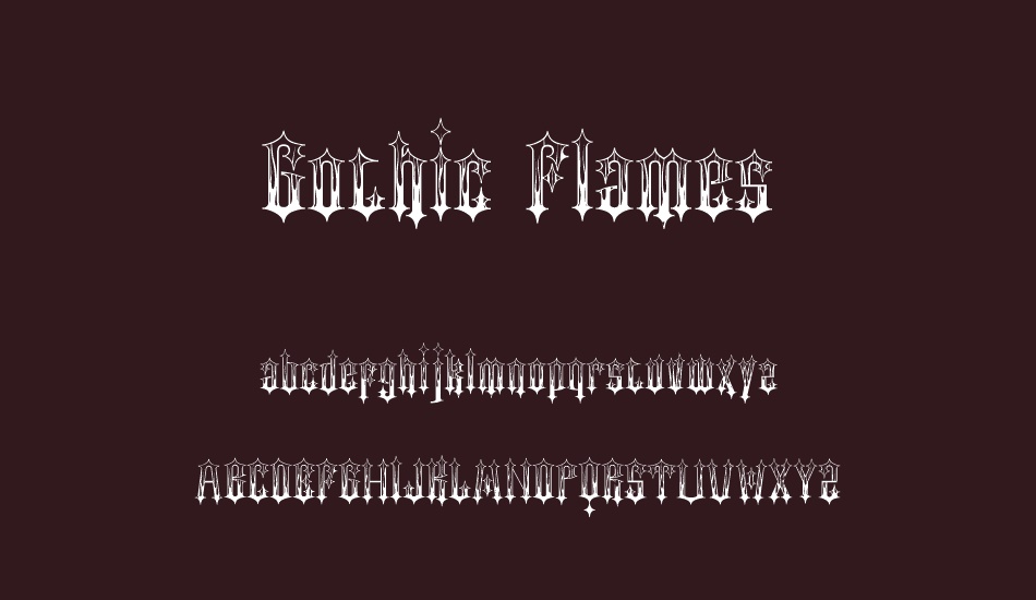 Gothic Flames font