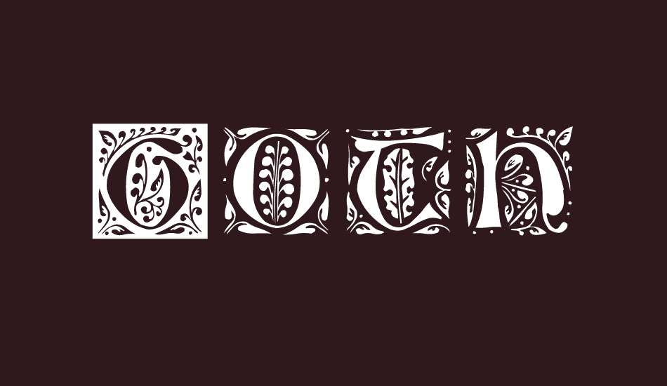 Gothic Leaf font big