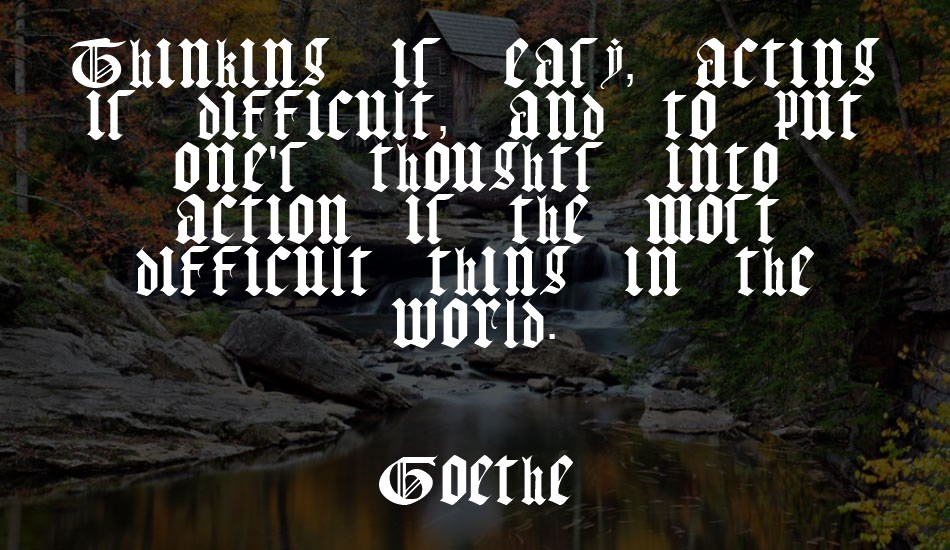 Gothic Texture Quadrata font text