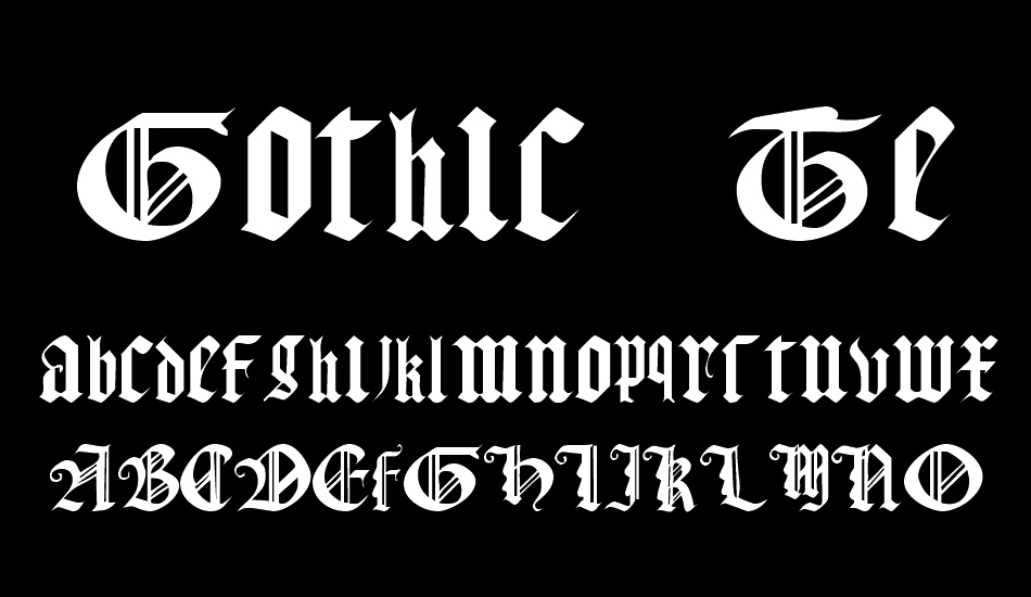 Gothic Texture Quadrata font