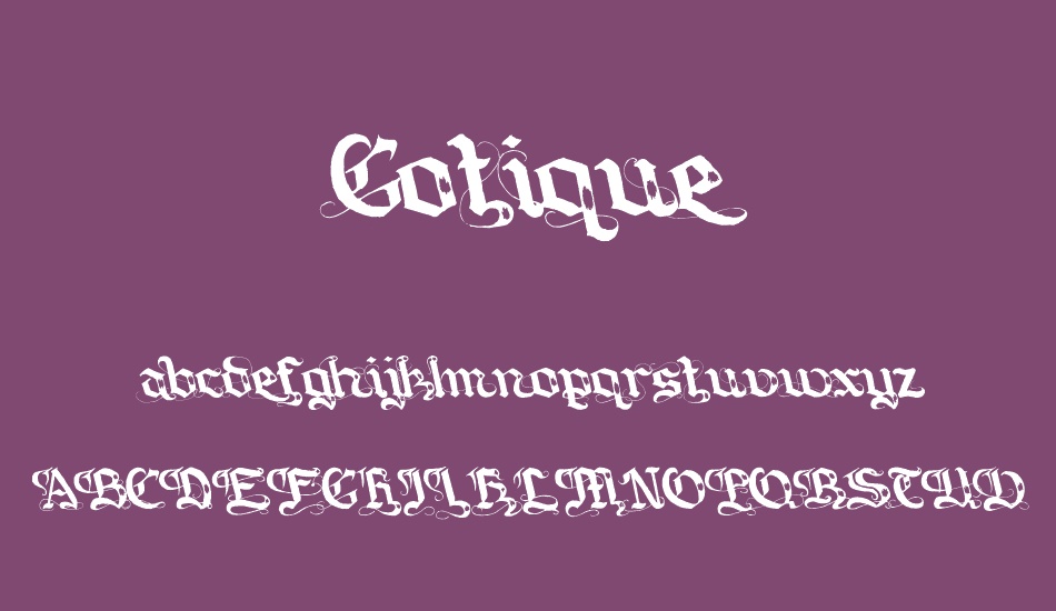 Gotique font