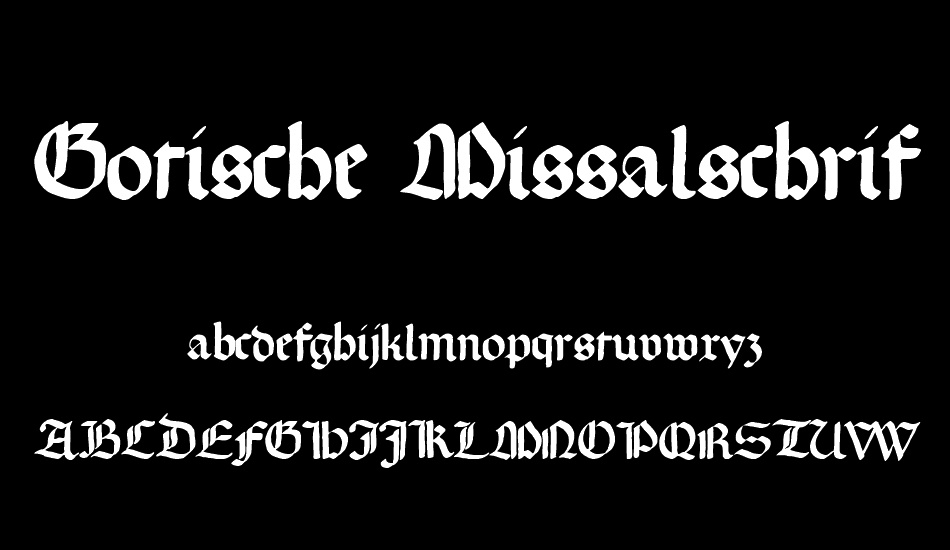 Gotische Missalschrift Free Font