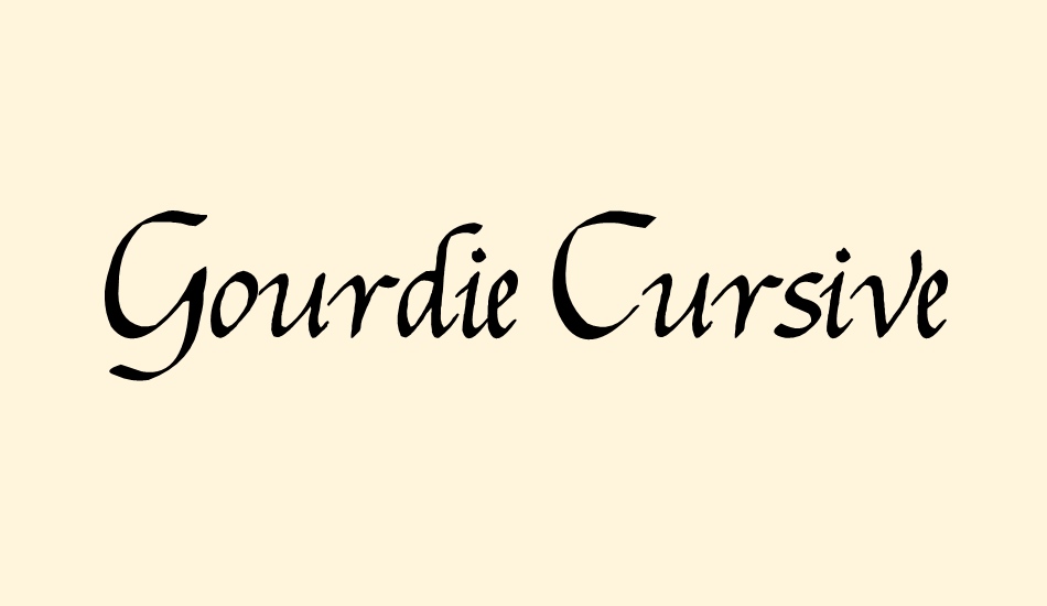 Gourdie Cursive Deux font big