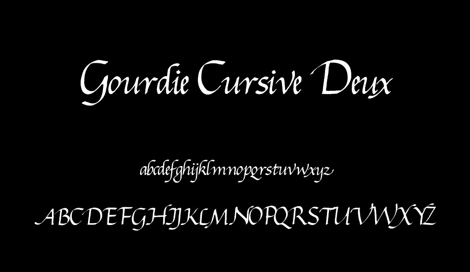 Gourdie Cursive Deux font